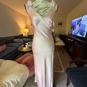 Satin Baby Pink dress